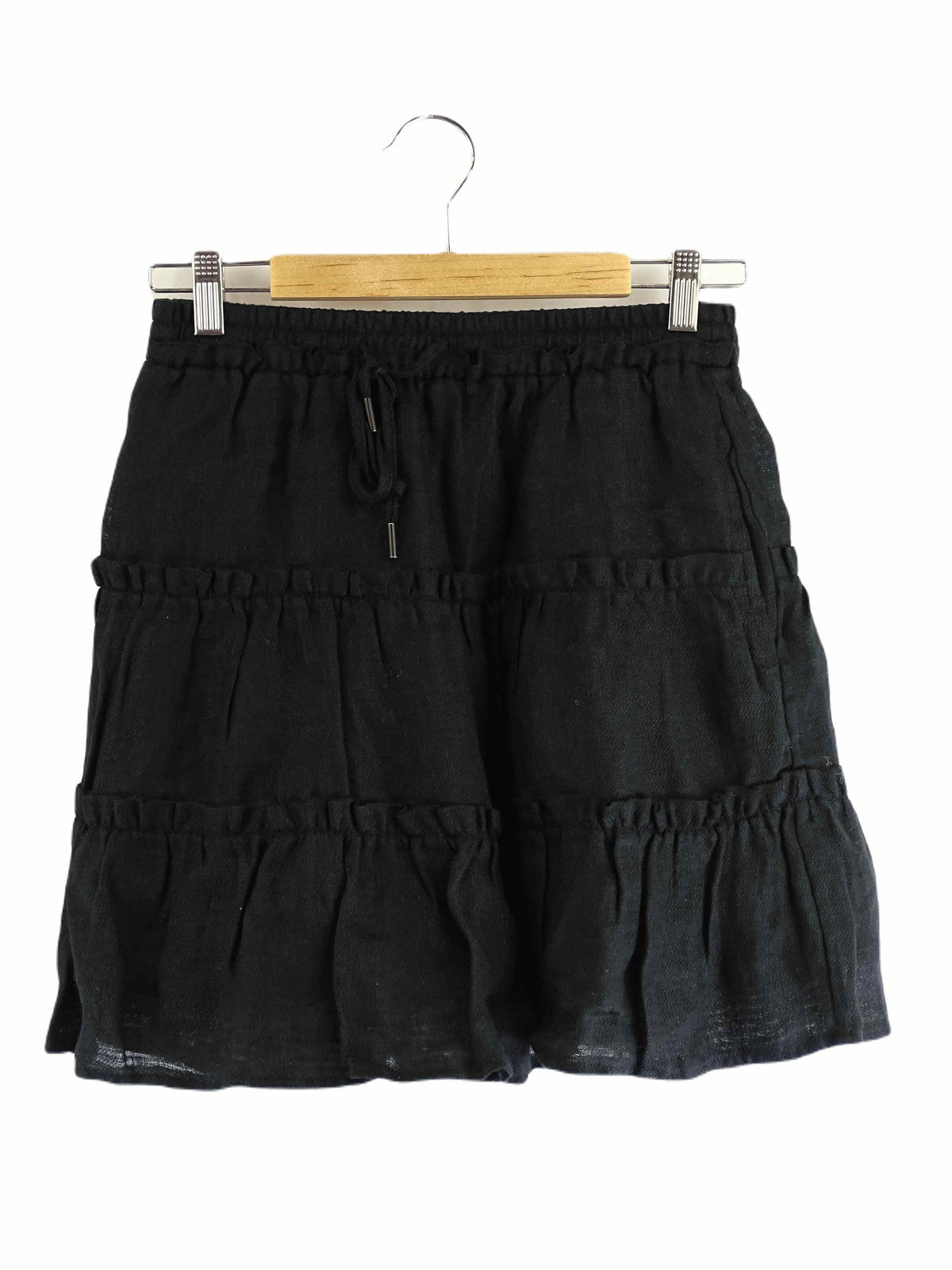 Country Road Black Mini Linen Skirt 6