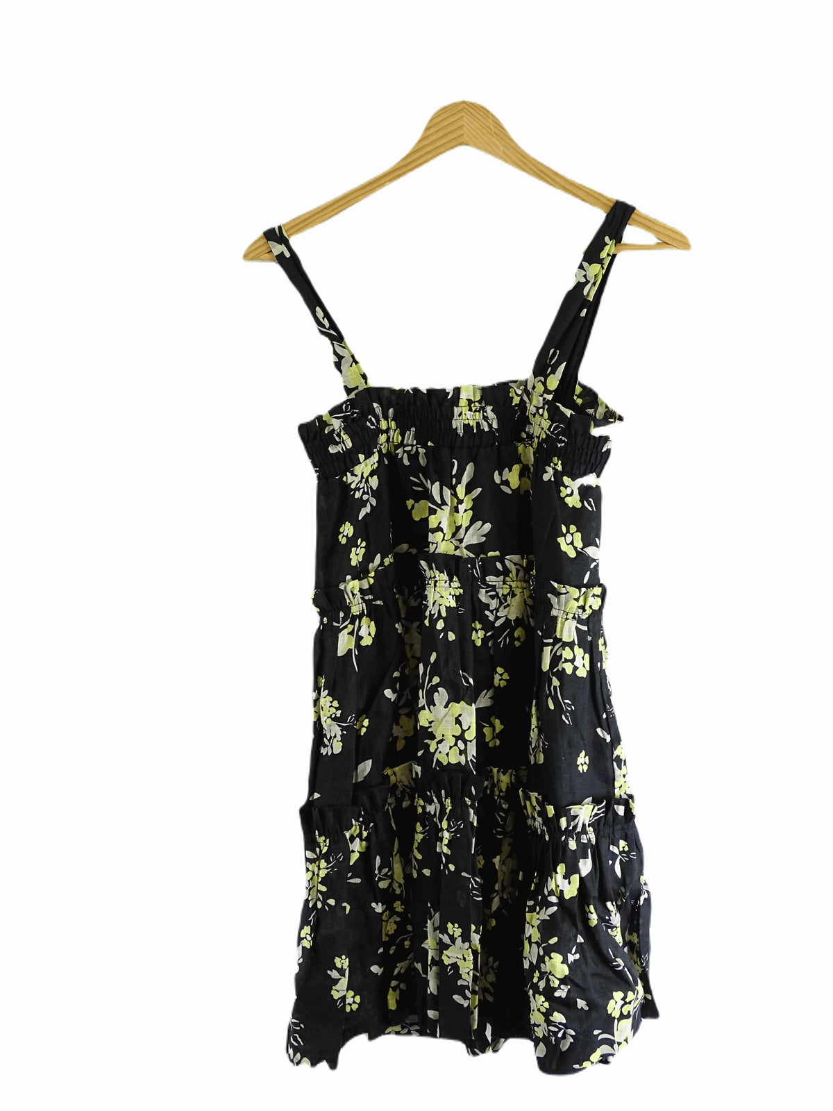 Shona Joy Black Floral Linen Dress 6