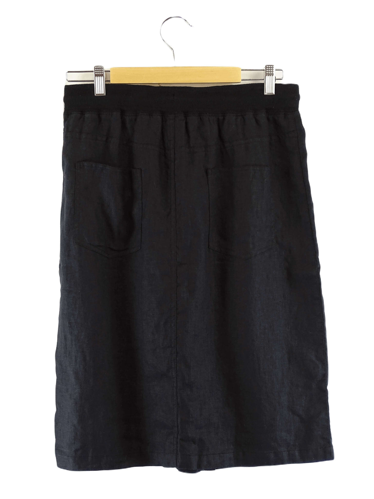 David Jones Black Linen Skirt 8