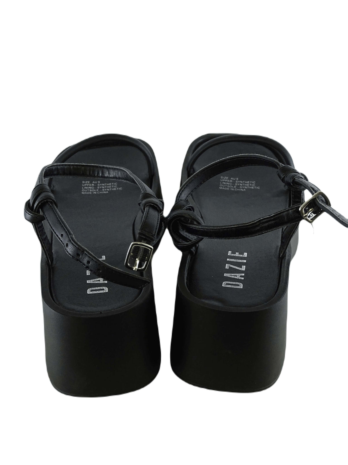 Dazie Black Platform Sandals AU/US 9 (EU 40)