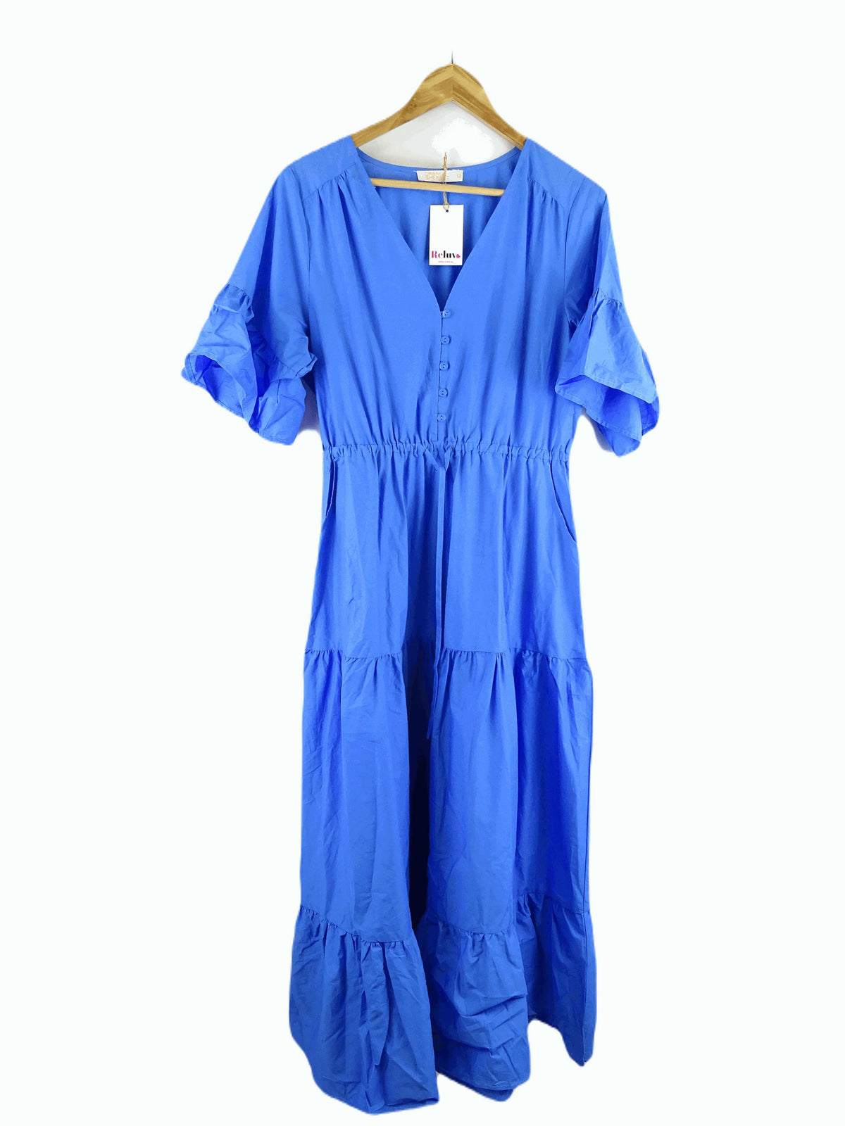 Orange Sherbet Blue Maxi Dress 12