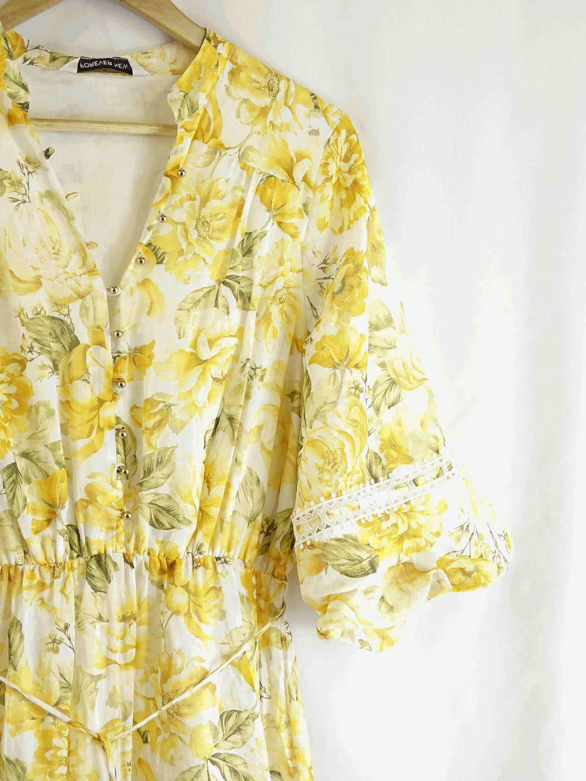 Review Yellow Floral Maxi Dress 10