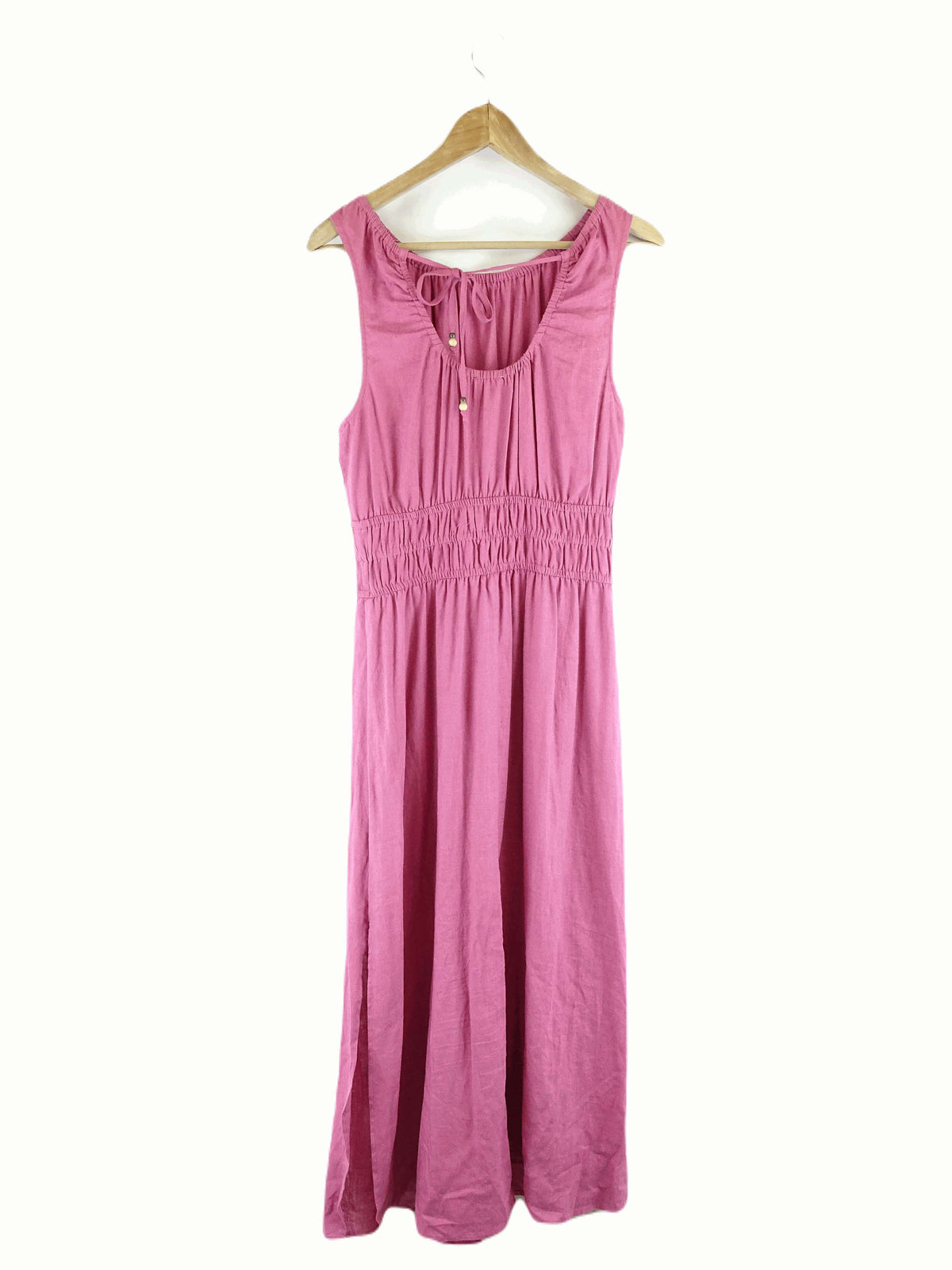 Boutique Pink Linen Dress 8