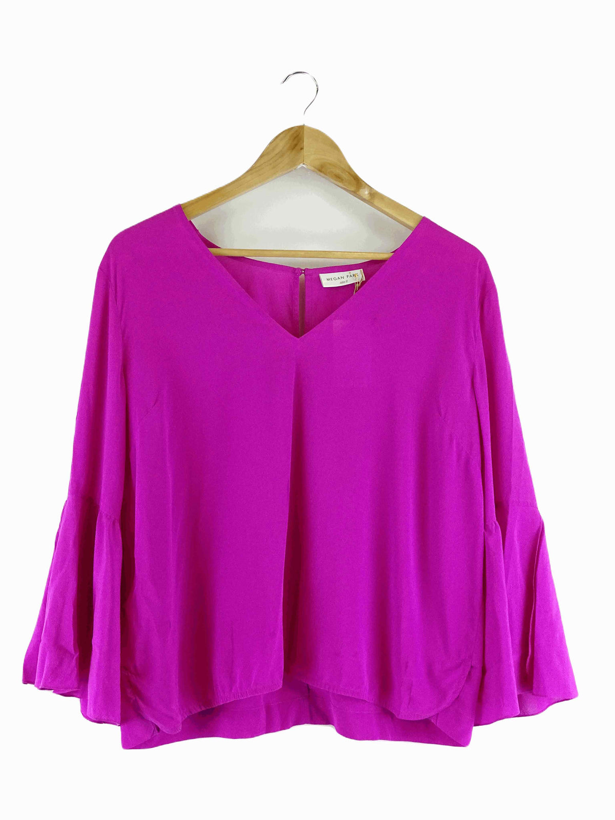 Megan Park Pink Silk Blouse M