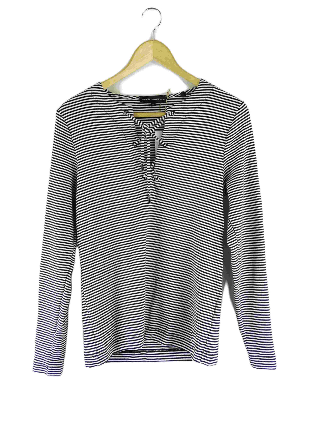 David Lawrence Striped Long Sleeve Top S