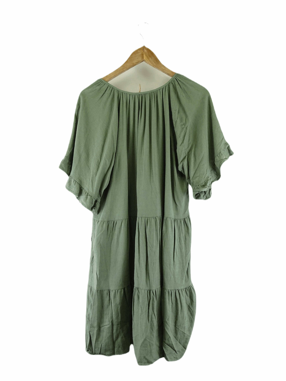 Linen Lux Green Mini Dress M