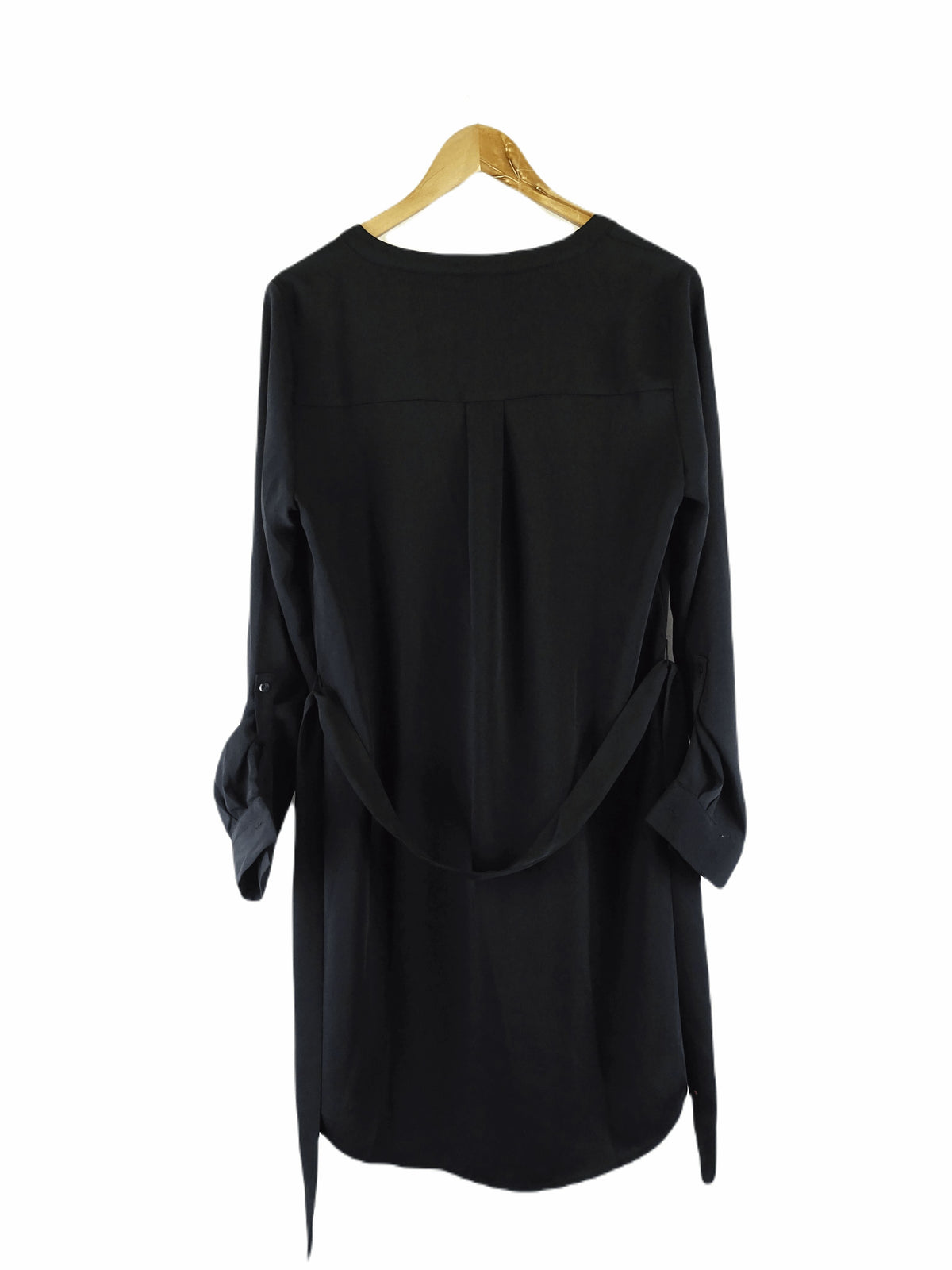 Adrienne Vittadini Black Button Down Mini Dress 12