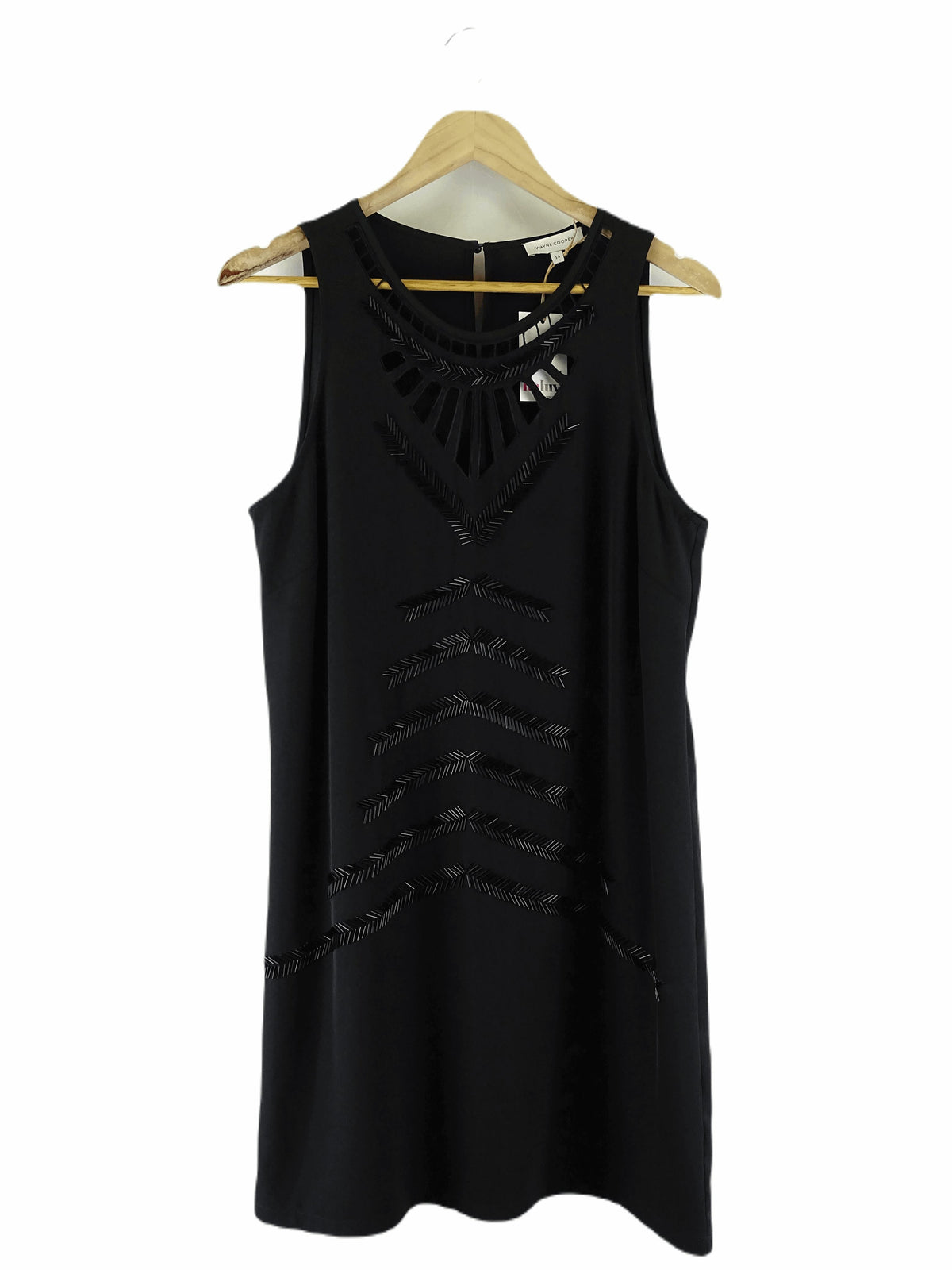 Wayne Cooper Black Sequin Sleeveless Dress 14