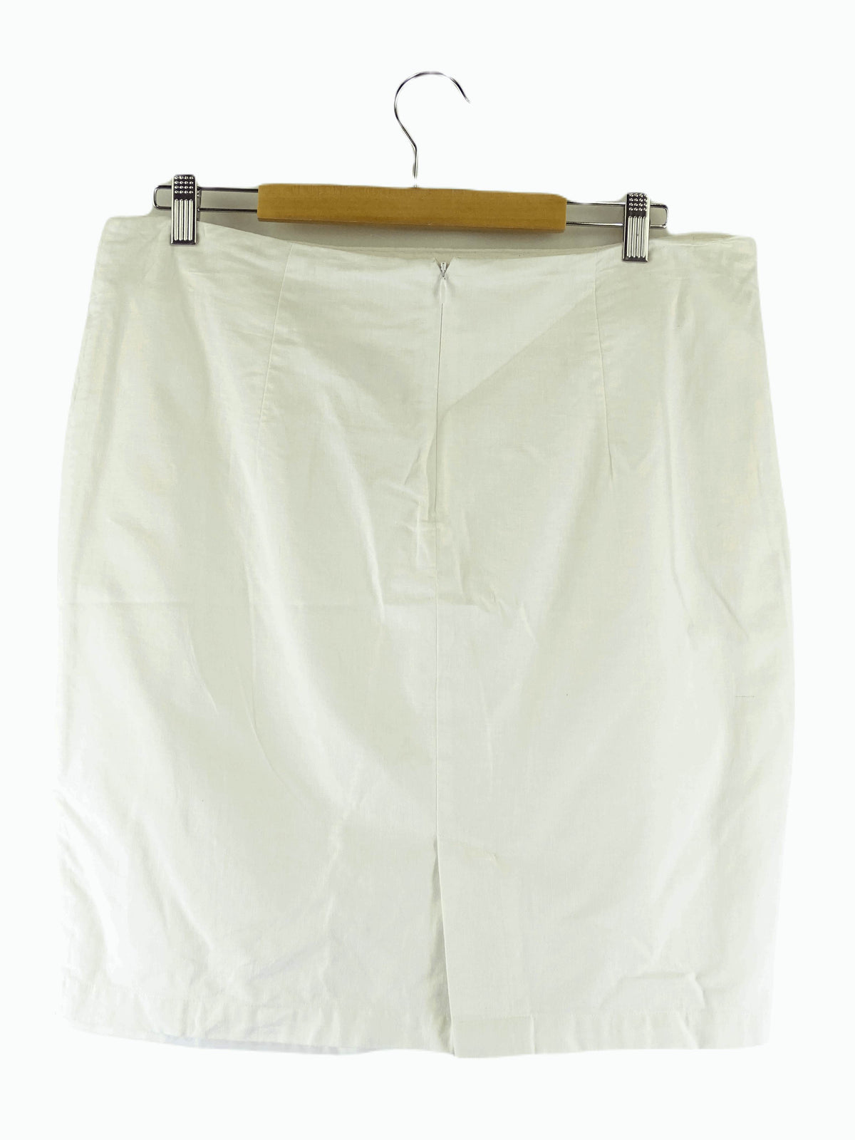 Queens Park White Linen Mini Skirt 14