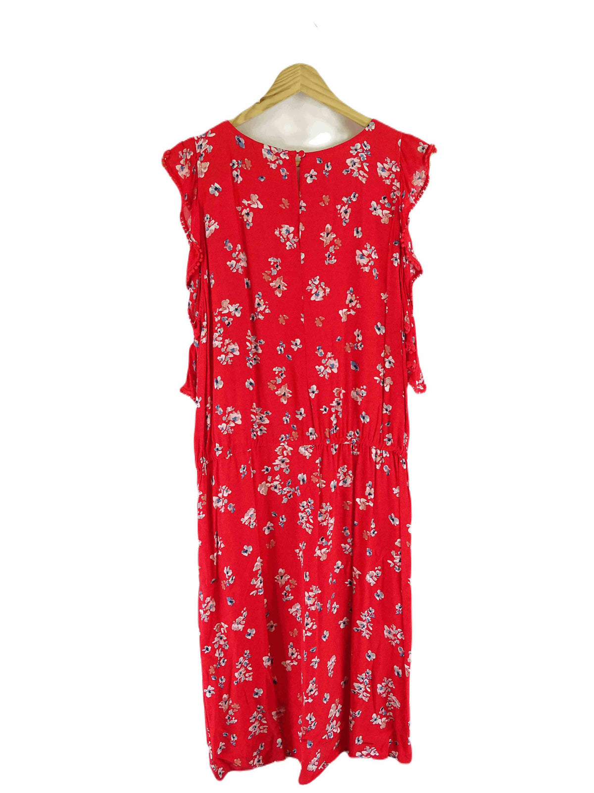 Sussan Red Floral Midi Dress 16