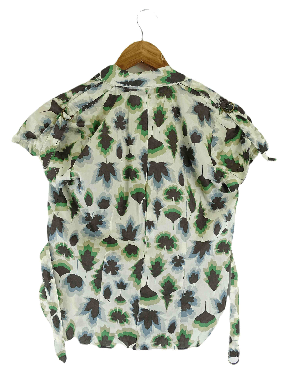 T.L Wood Green Floral Shirt S