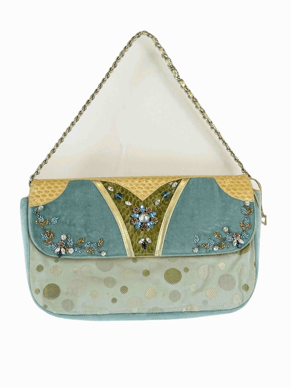Biru Blue Bag With Jewels