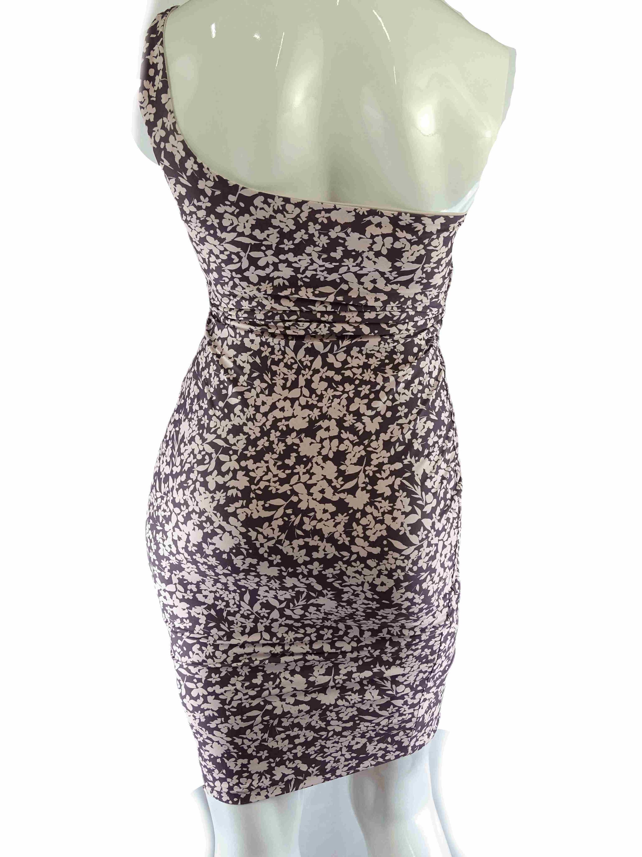 Kookai Purple Floral Bodycon Dress 12 - Reluv Clothing Australia Kookai Purple Floral Bodycon Dress 12 - Reluv Clothing Australia