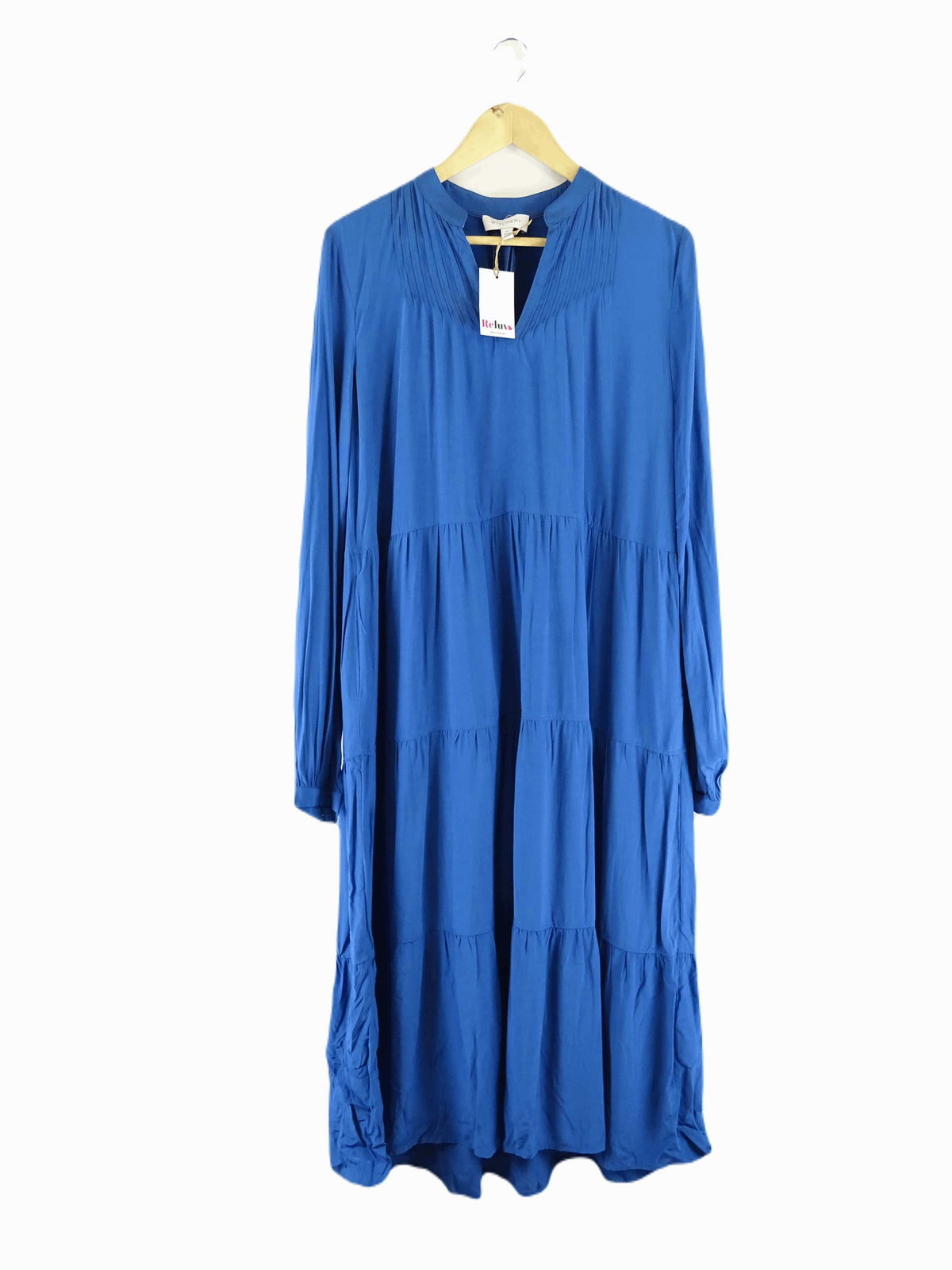 Witchery Blue Long Sleeve Maxi Dress 12