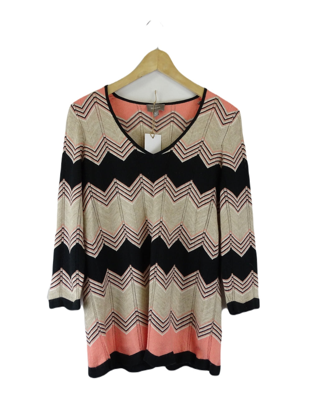 Sussan Pink Black And Brown Jumper M