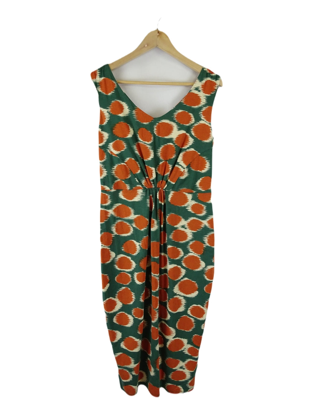 Pepperberry Green And Orange Patterned Dress 14