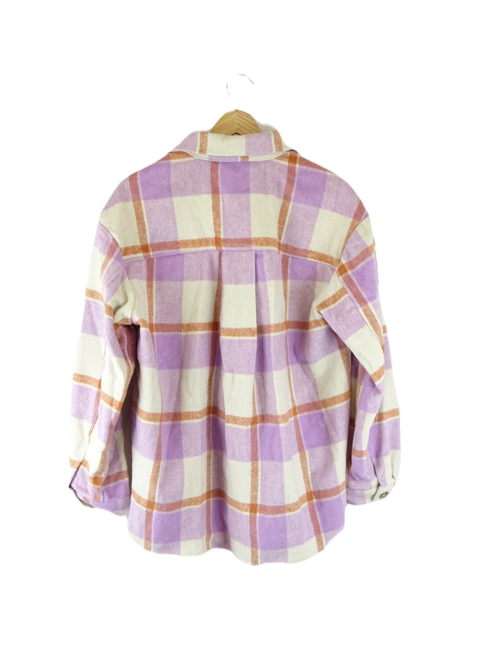 Iris Maxi Purple Gingham Shacket Coat 14