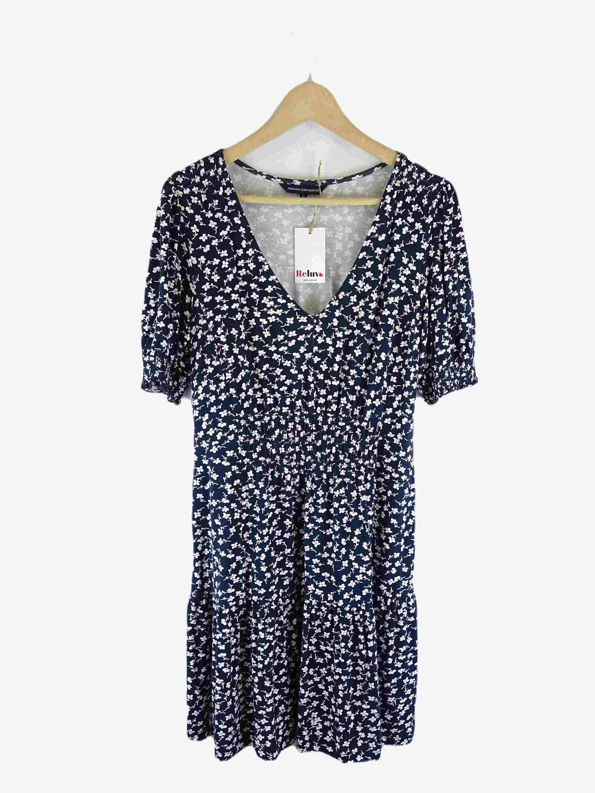 French Connection Navy Floral Dress 8
