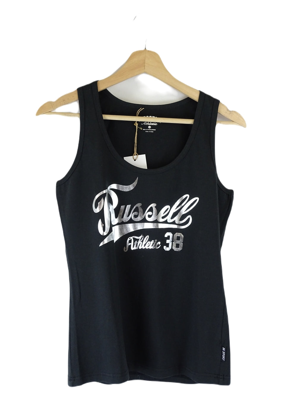 Russell Athletic Black and Silver Singlet 14