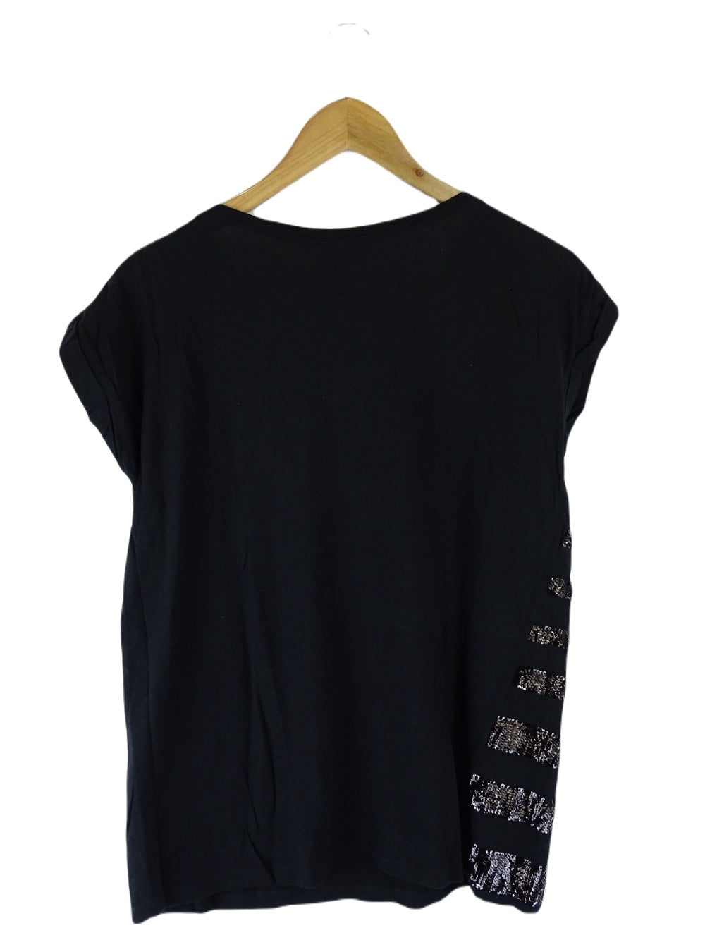 Seed Heritage Black Sequin T-shirt S