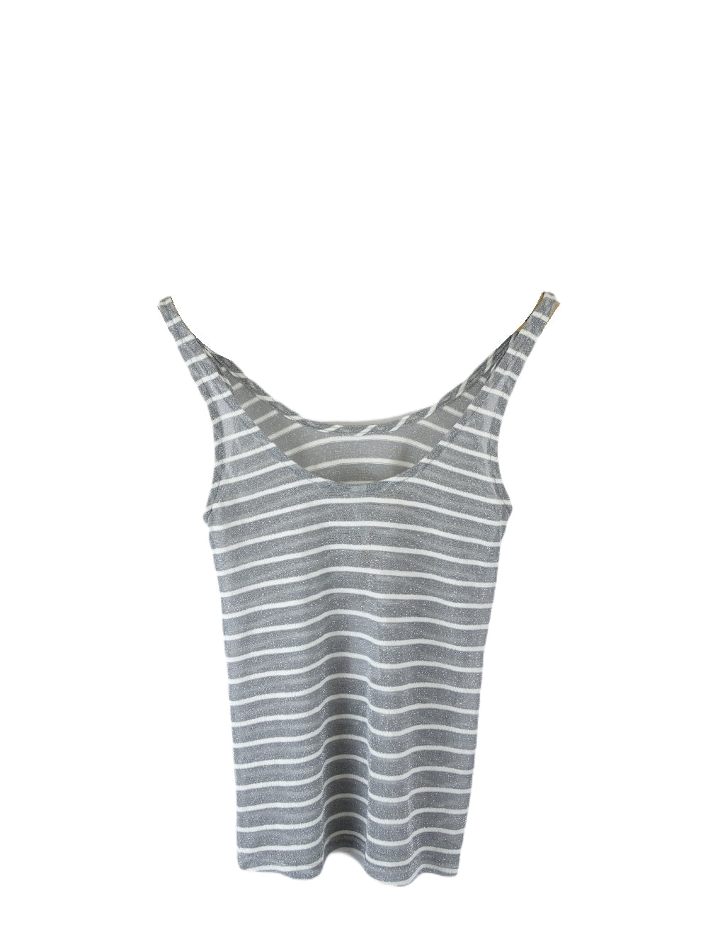 Bec &amp; Bridge Grey and White Stripe Sparkly Singlet 6