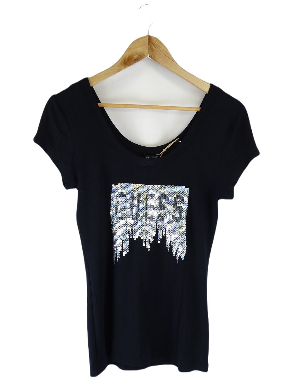 Guess Black And Silver T-shirt S