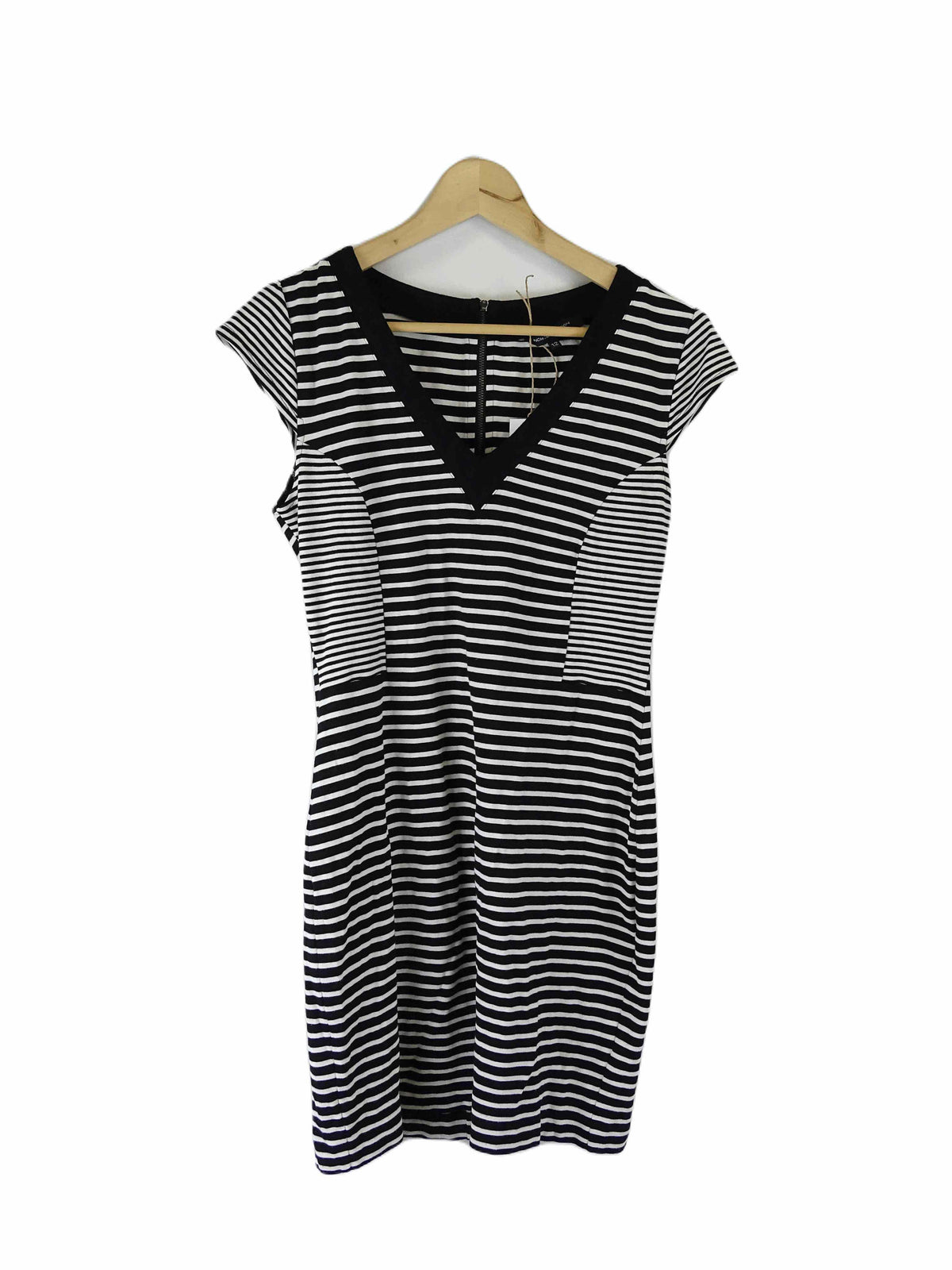 French Connection Black And White Striped Dress 12