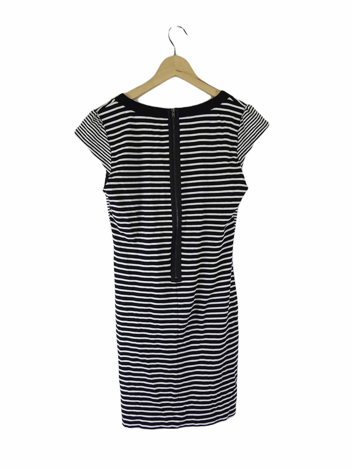 French Connection Black And White Striped Dress 12