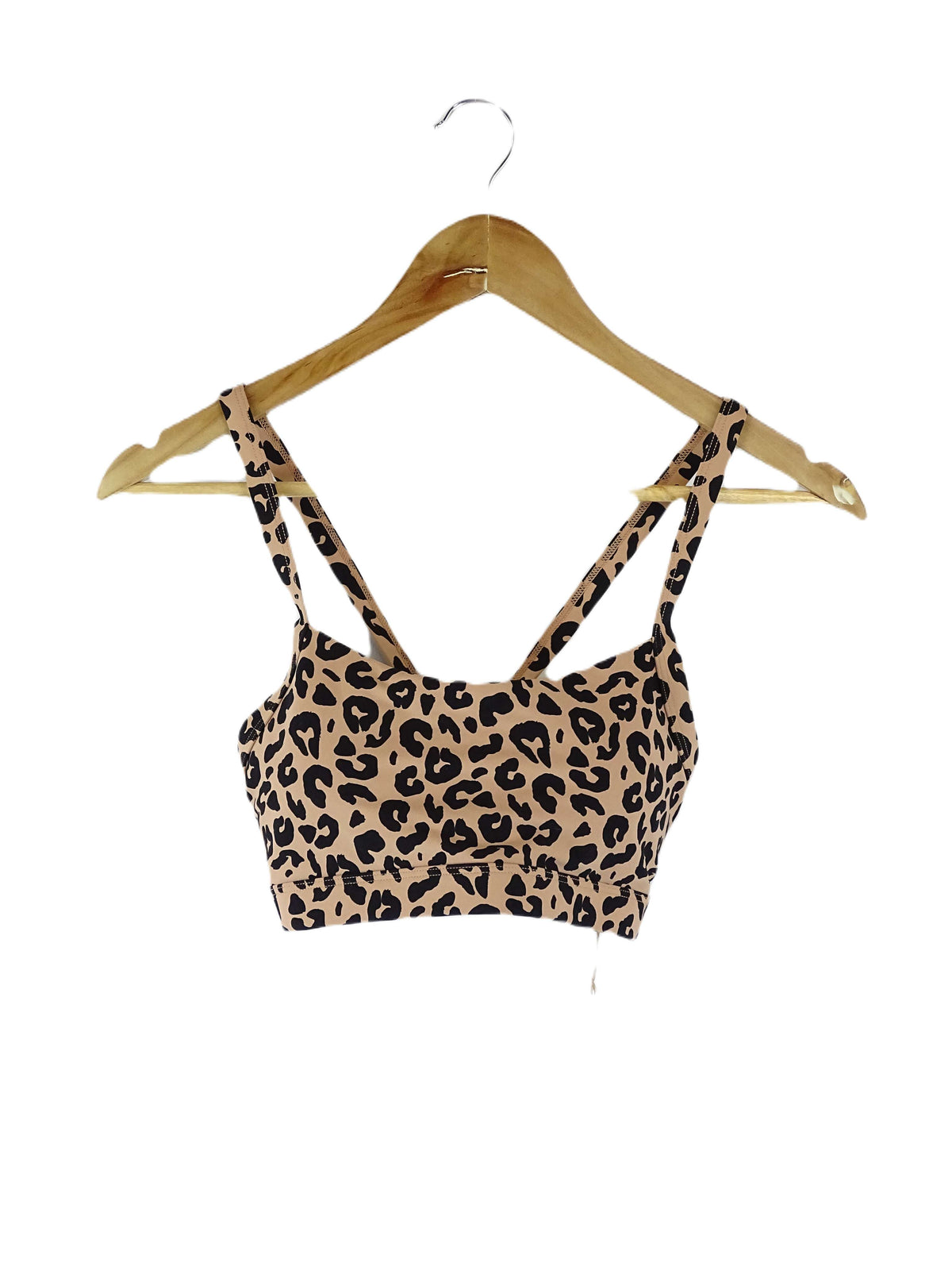 White Fox Animal Print Cropped Top S