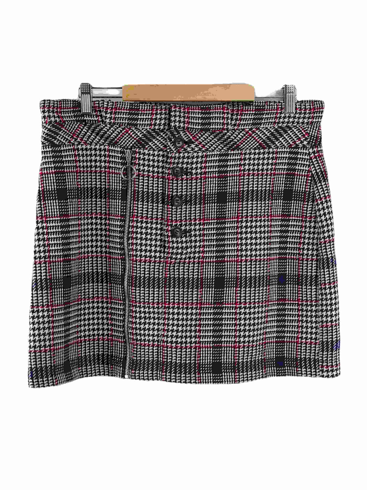 Topshop Red and Blue Gingham Mini Skirt 16