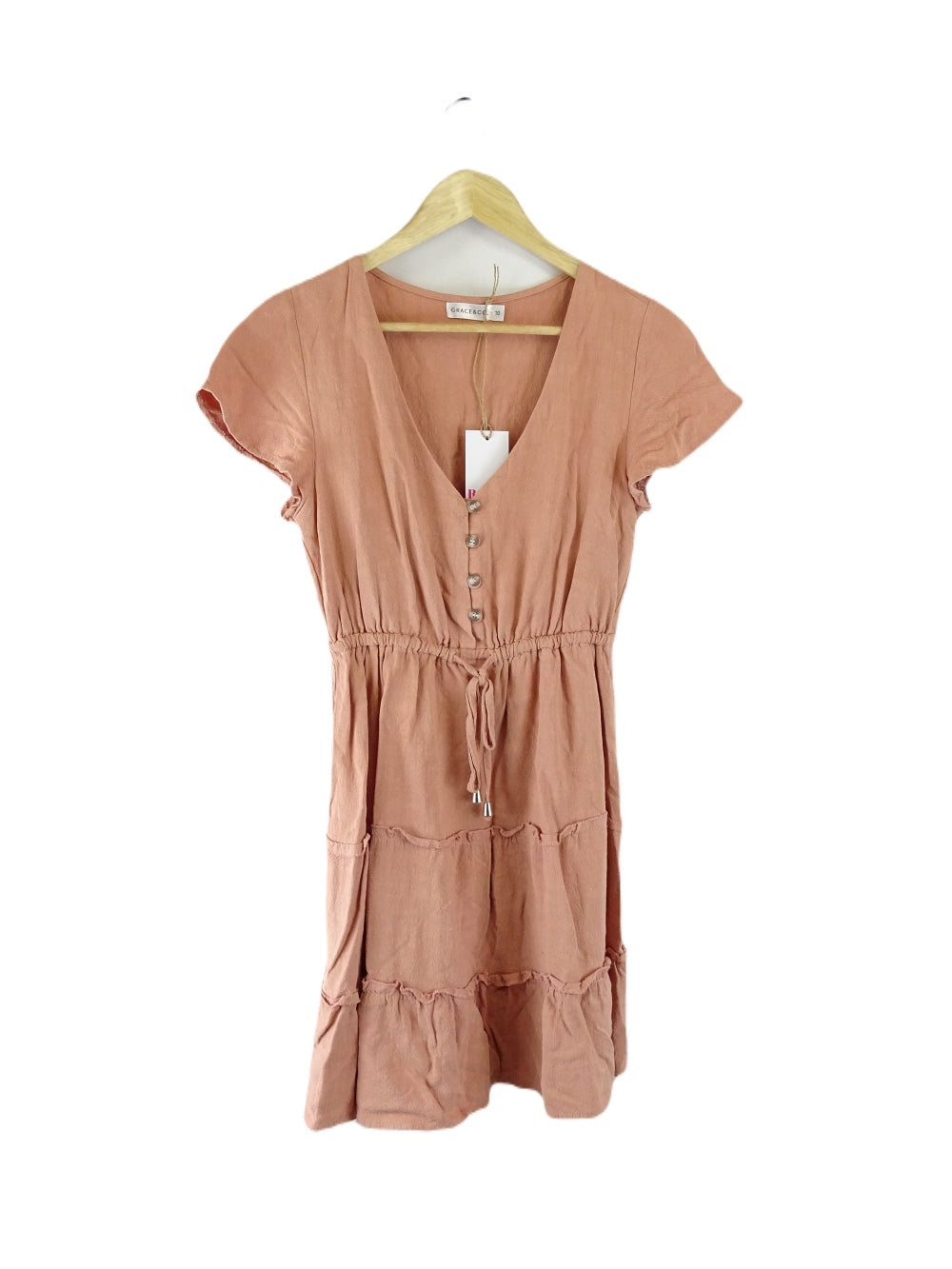 Grace & Co Pastel Orange Dress 10 - Reluv Clothing Australia Grace & Co Pastel Orange Dress 10 - Reluv Clothing Australia