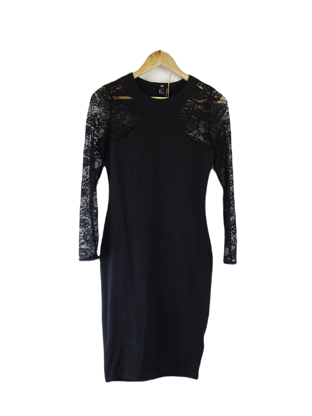 H & M Black With Lace Dress S - Reluv Clothing Australia H & M Black With Lace Dress S - Reluv Clothing Australia