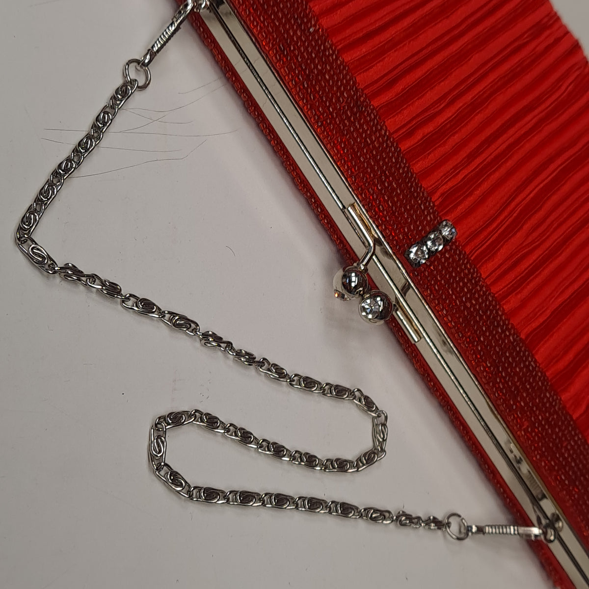 Red Clutch With Beads