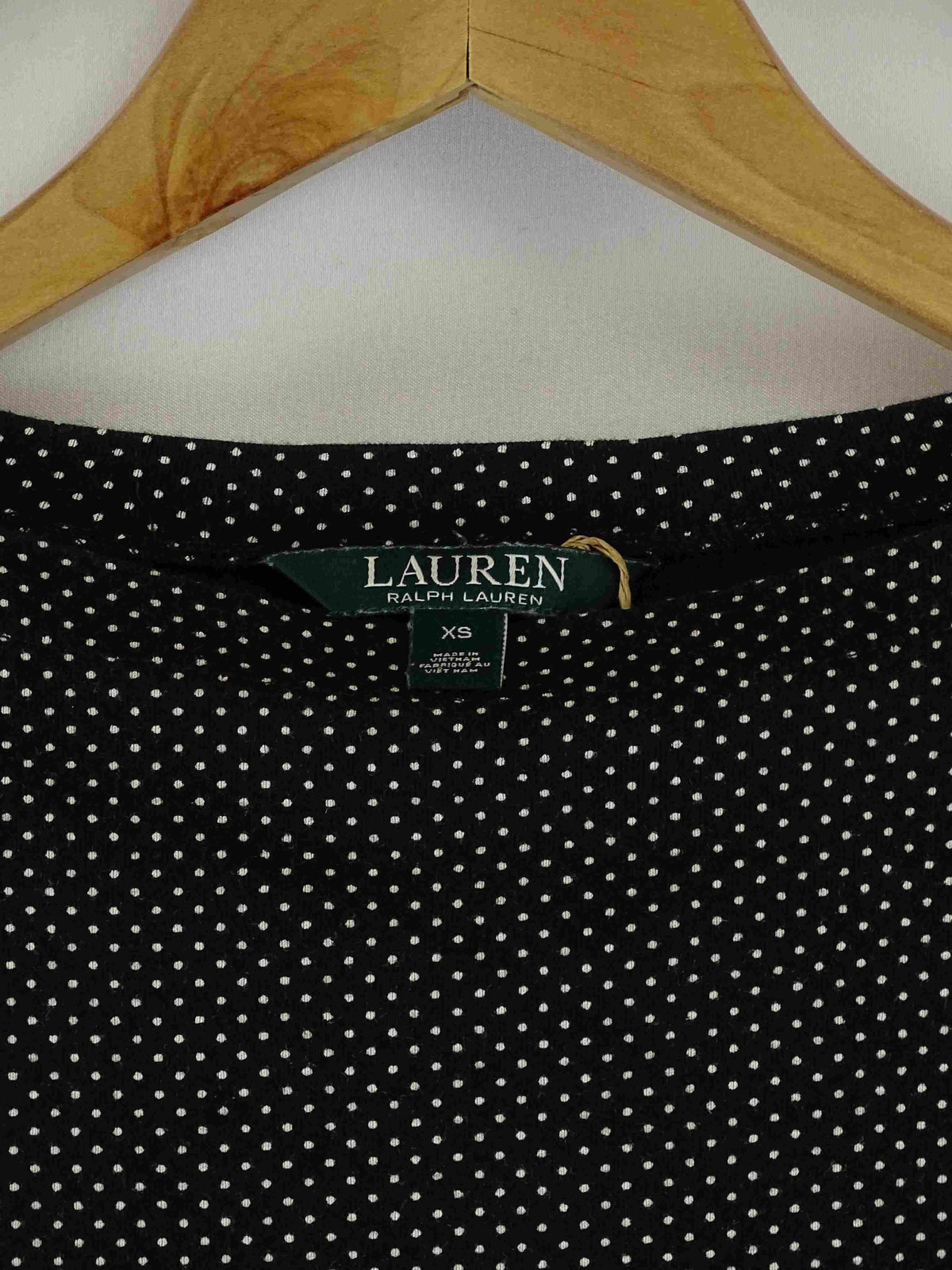 Ralph Lauren Black And White Polka Dot Top XS