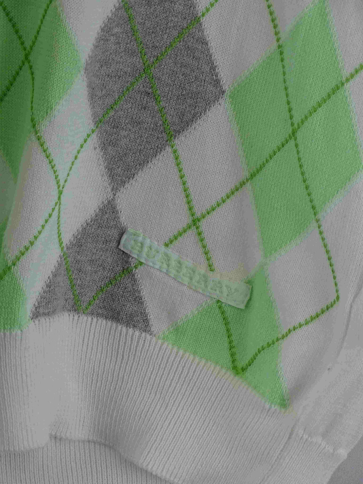 Burberry Golf Green And Grey Jumper S