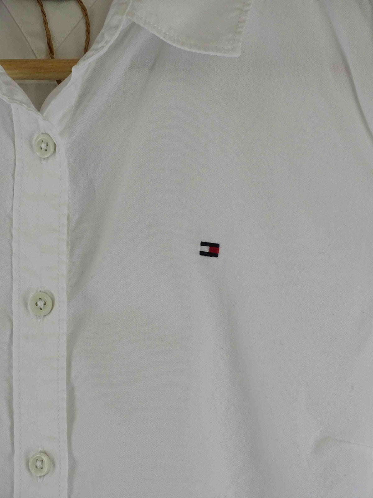 Tommy Hilfiger White Button Down Short Sleeve Shirt XS