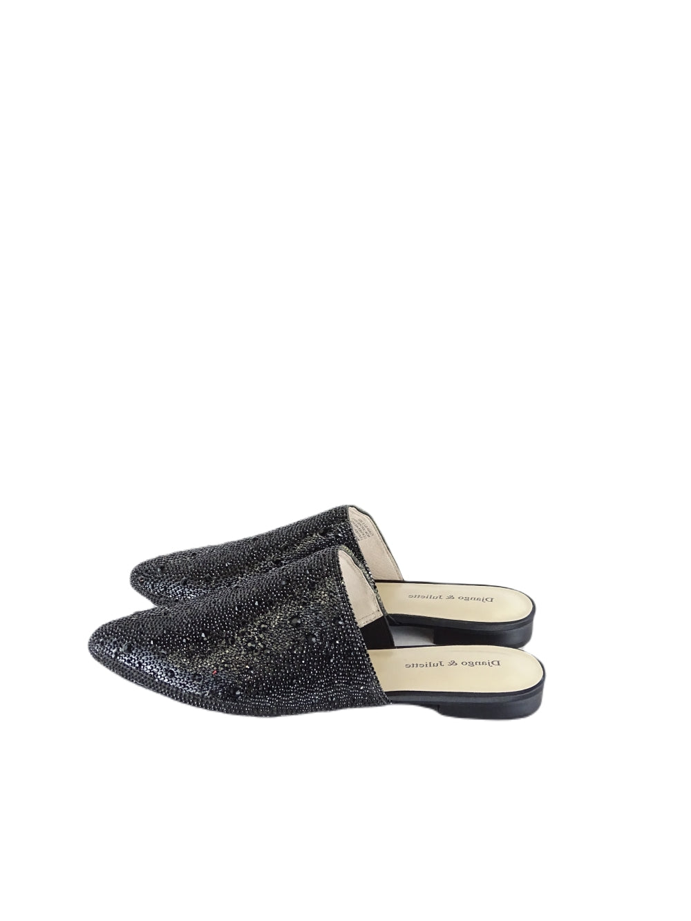 Django &amp; Juliette Black Sparkle Mules 9