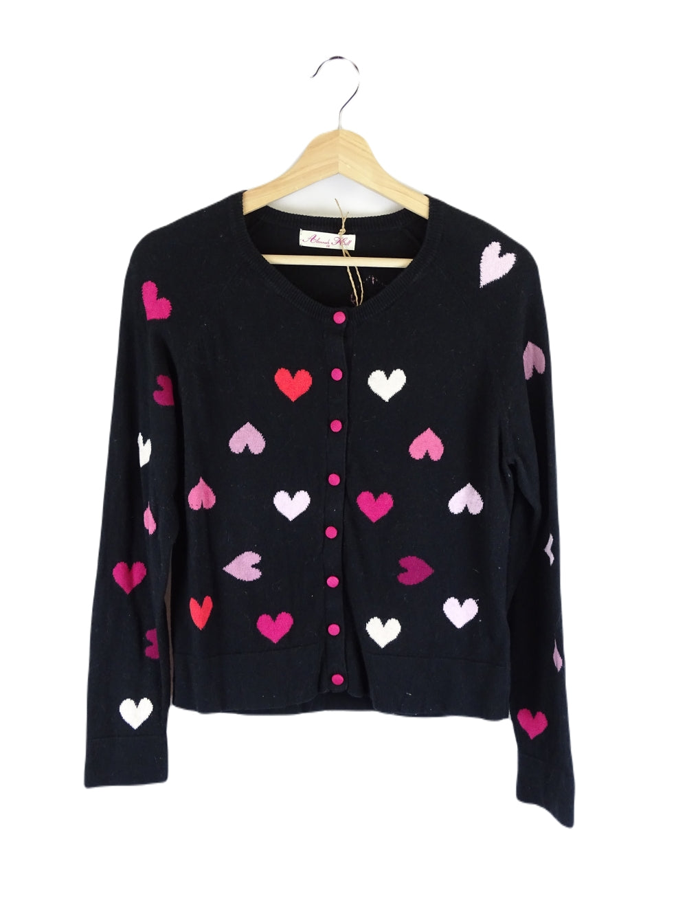 Alannah Hill Black And Pink Love Heart Cardigan 16
