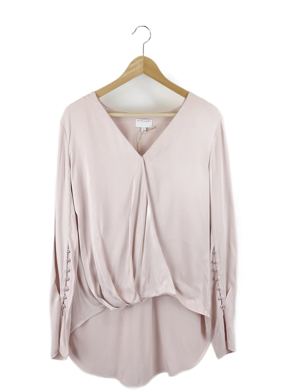 Witchery Pink Silk Blouse 12