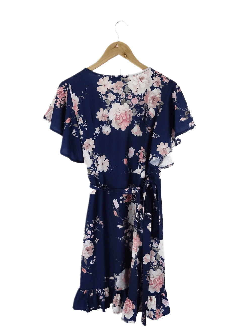 Lorraine Navy Floral Wrap Dress 8