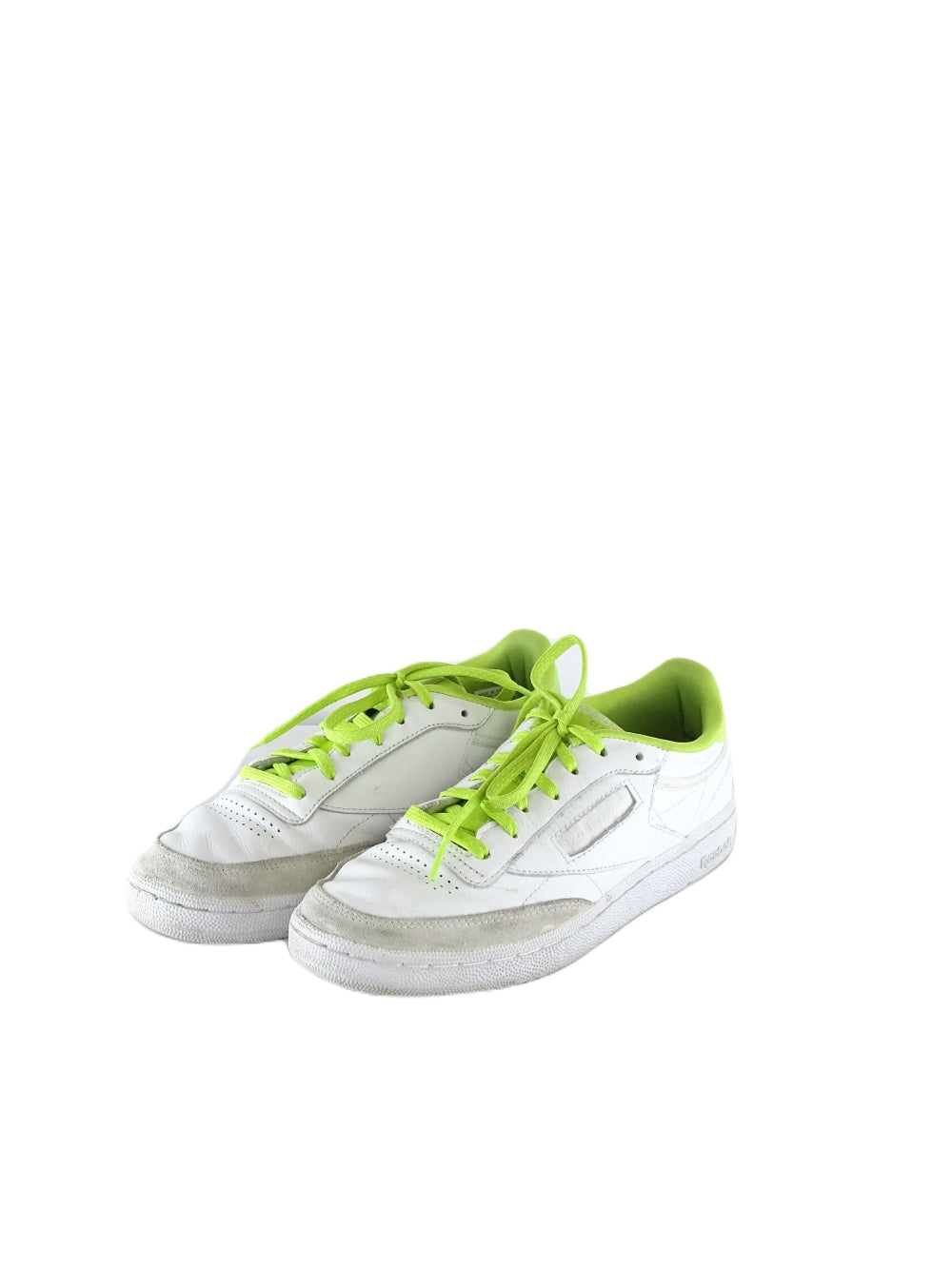 Reebok White and Neon Green Sneakers AU US 8 EU 39 Reluv Clothing Australia