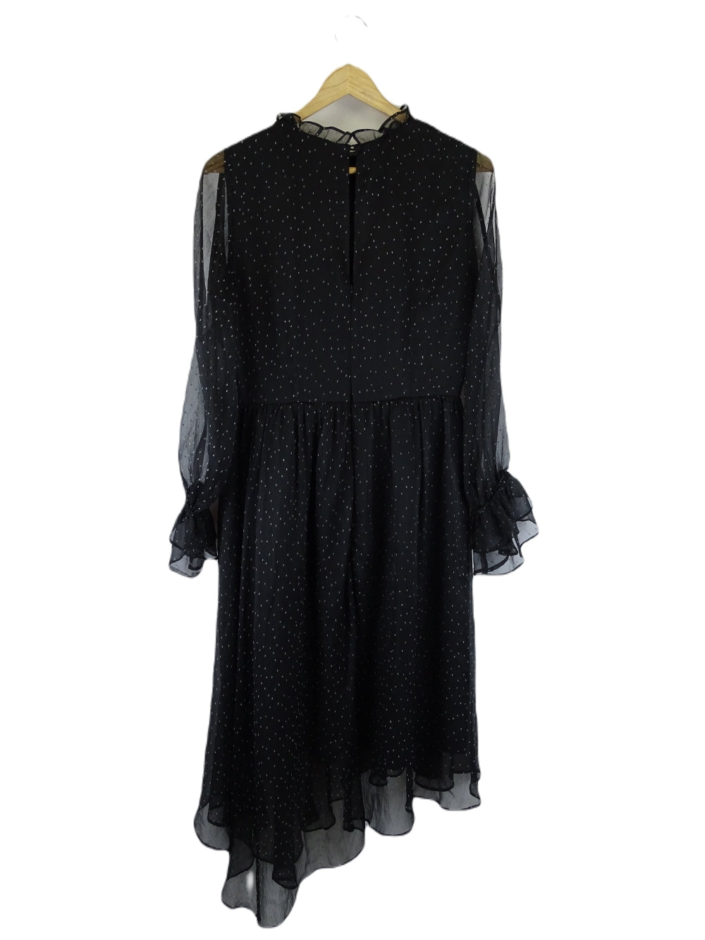 Warehouse Black Long Sleeve Open Shoulder Dress 12