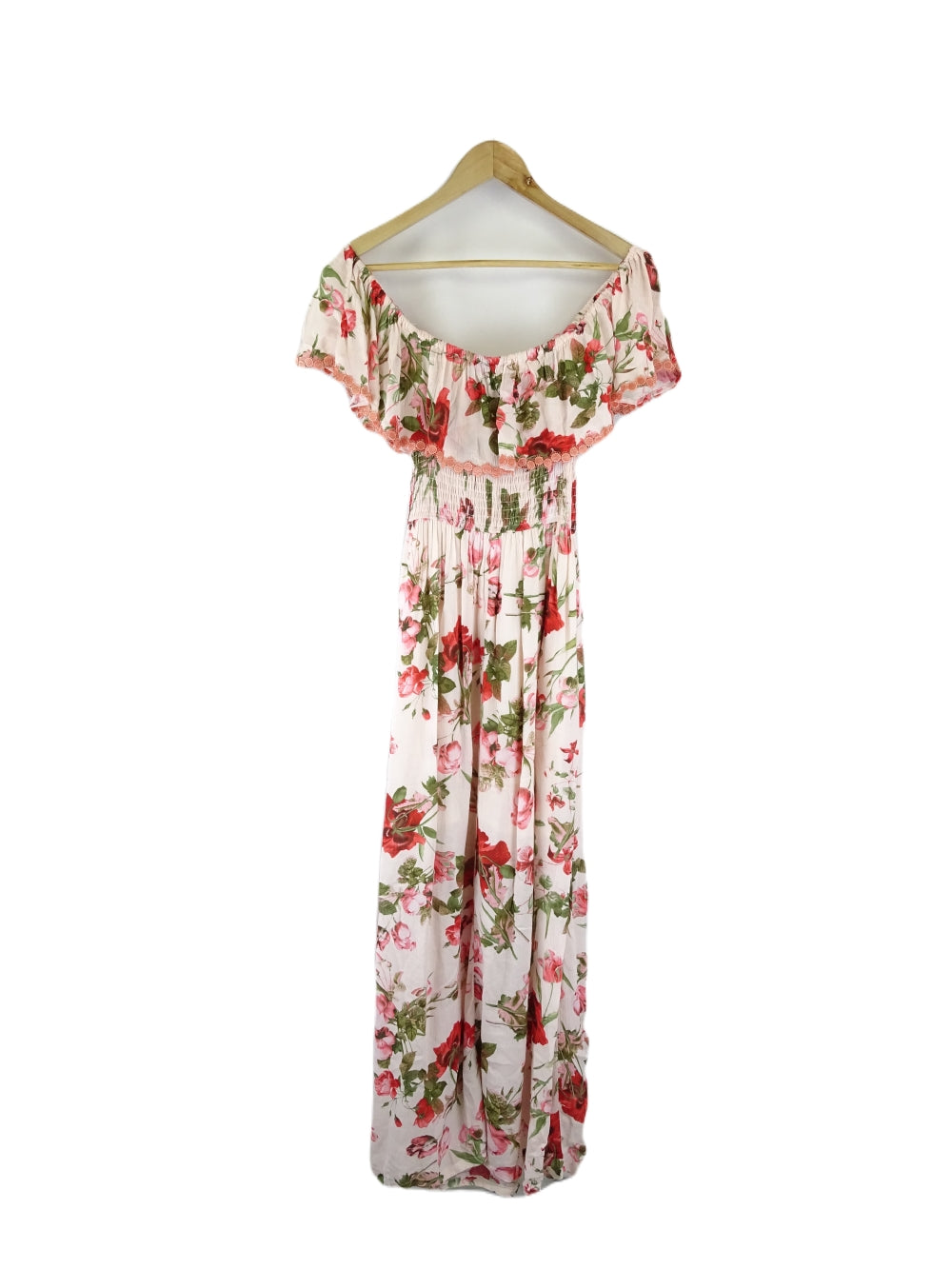 Boutique Pink Floral Off The Shoulder Maxi Dress 8