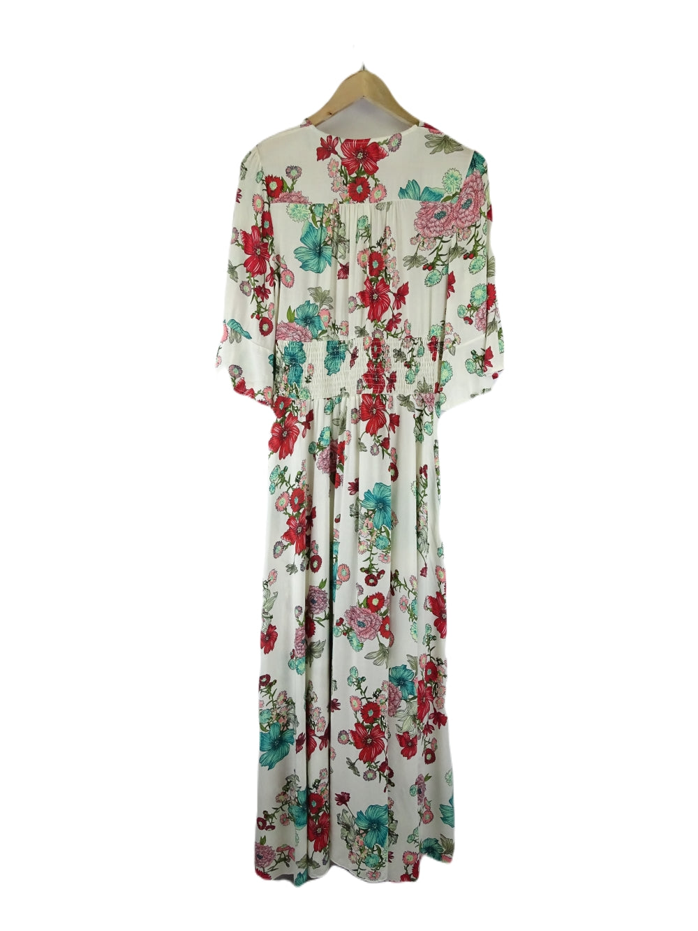 Silver Wishes White Floral Maxi Dress 8