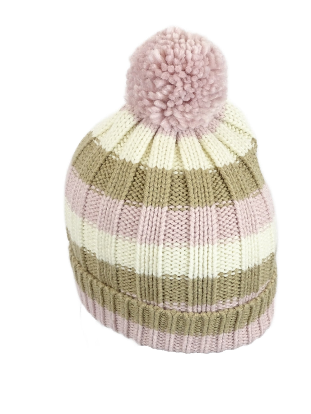 French Connection Pink And Brown Beanie OSFA