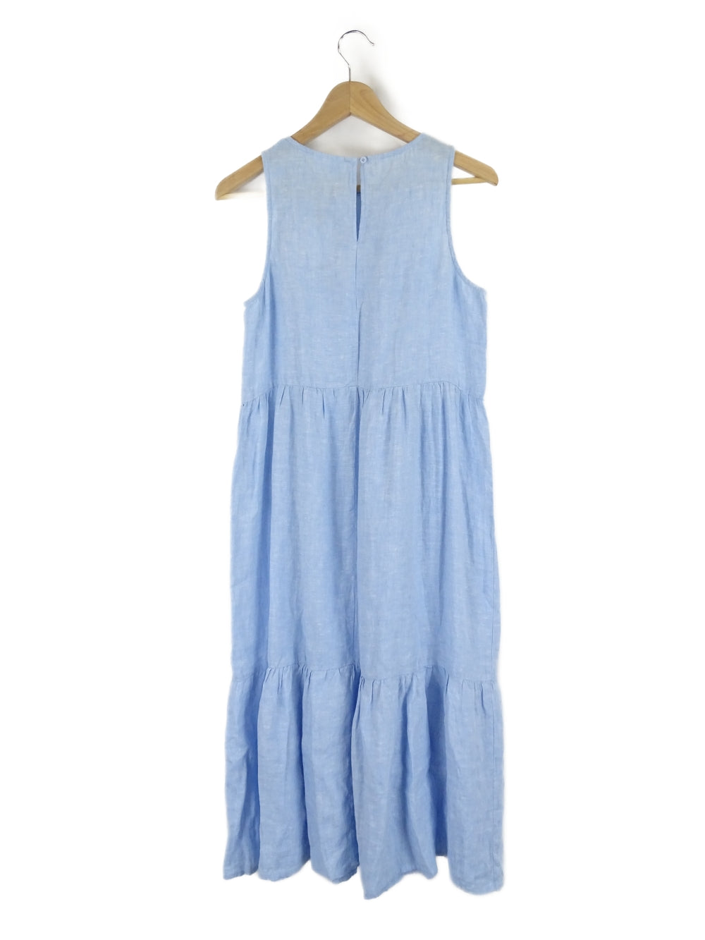 Seed Heritage Blue Sleeveless Tiered Maxi Dress 6