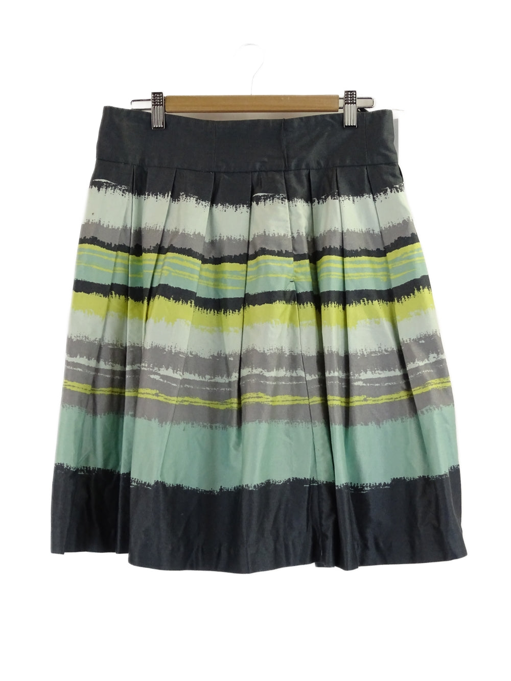 H&amp;M Blue and Green Striped Skirt 12