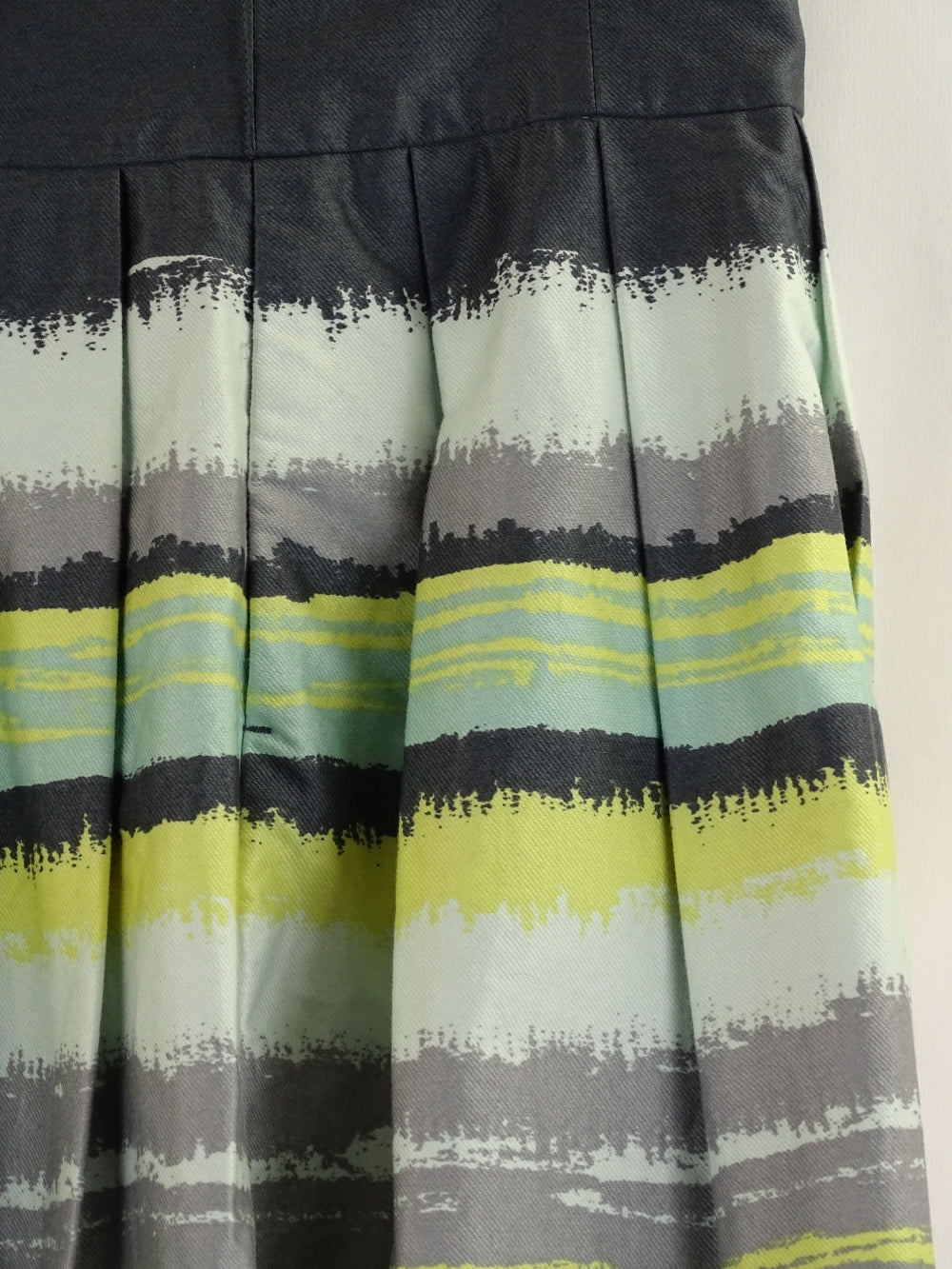 H M Blue and Green Striped Skirt 12 Reluv Clothing Australia