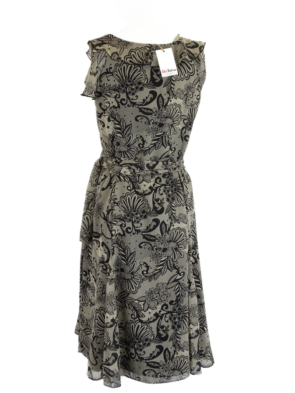 Diana Ferrari Lace Print Dress 10