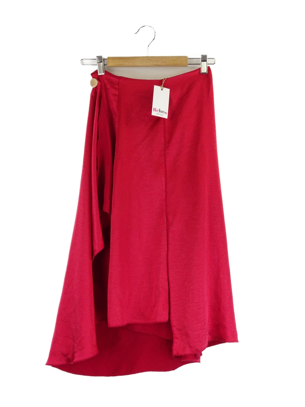 Atmos &amp; Here Red Midi Wrap Skirt 6